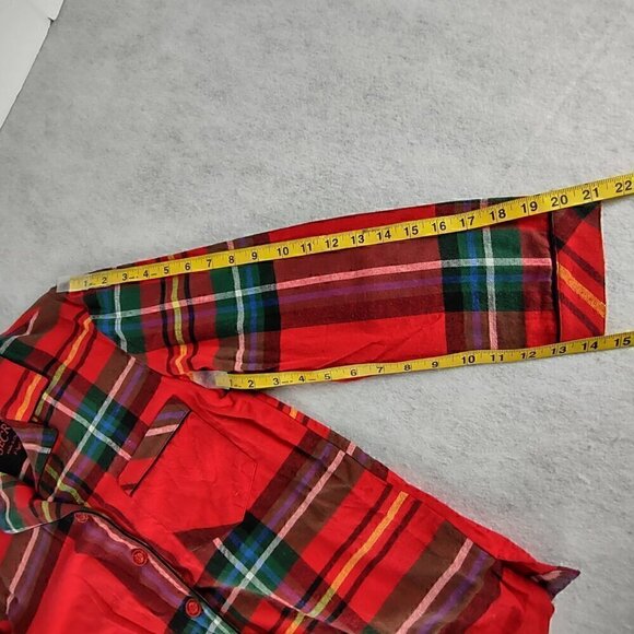 Victoria’s Secret Women's Cotton Red Plaid 2 Pc Pajama Set Size X-Small - Picture 9 of 16